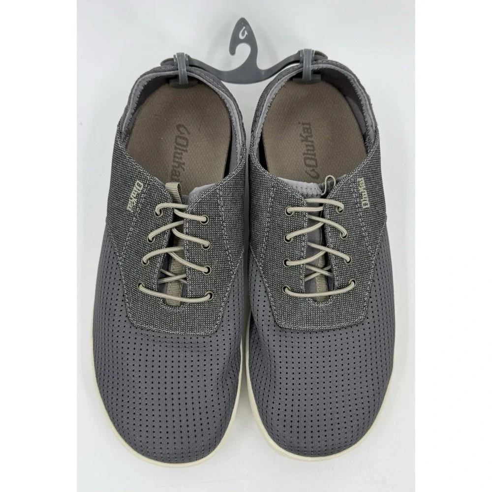 OLUKAI Nohea Moku Boat Shoes Men's Size‎ US 9 in Charcoal/Clay NWOB